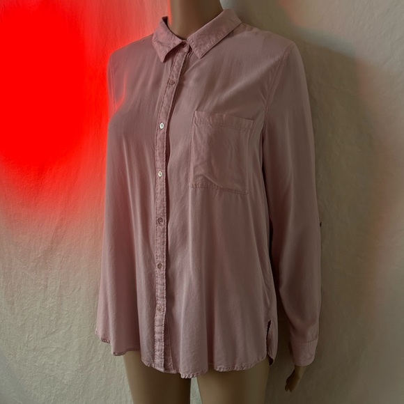 BECOOL Pink Button Up Top - Picture 3 of 4